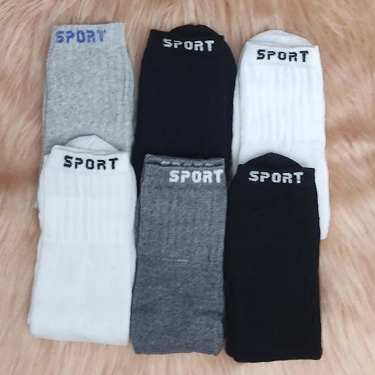 kit 6 Pares Meias Masculina Cano Alto Sport